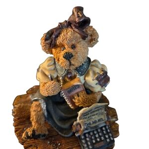 Boyds Bears Whimsical Bear with Typewriter - Brown and Cream